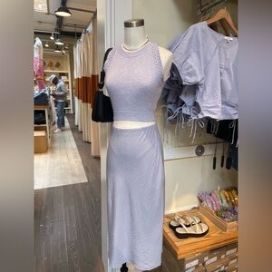 Madewell periwinkle Midi Skirt Set